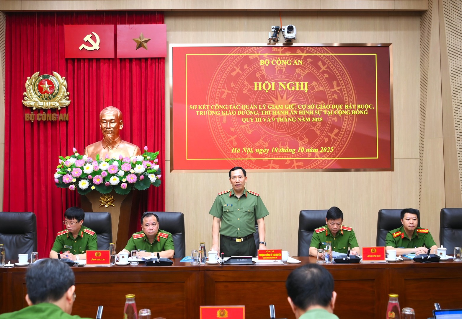 Giao ban công tác giam giữ, cơ sở giáo dục bắt buộc, trường giáo dưỡng và thi hành án hình sự tại cộng đồng Quý III và 9 tháng đầu năm 2025